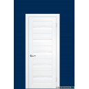 Дверь PSС-48 цвет БЕЛЫЙ  (стекло белый лакобель +глянцевый молдинг)