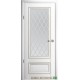  Дверь Версаль-1, цвет Белый, декоративный багет  с золотым тиснением,Стекло "Ромб"