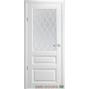 Дверь Эрмитаж-2, цвет Белый,стекло "Ромб"