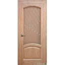 Дверь Соло  ДО ,цвет Натуральный дуб,стекло Бронзовое с гравировкой