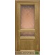 Дверь Готика  ДО ,цвет Натуральный дуб, стекло Бронзовое с гравировкой