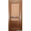 Дверь Готика  Д0 ,цвет Орех ,стекло бронзовое с гравировкой