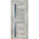 Дверь  PSL-19 ,цвет  Сан Ремо серый, стекло сатинат бронза