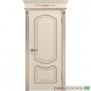 Дверь Рондо Багет В0  , цвет  Белый+патина Розовое золото ,эмаль 