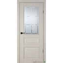 Дверь PSU-37 NEW багет, Стекло Гравировка, цвет Бланжевое дерево