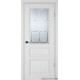 Дверь PSU-39 NEW багет, Стекло Гравировка, цвет Белое дерево