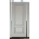 Дверь Фави B0, цвет  Белый+патина Серебро ,эмаль 