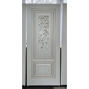 Дверь Фави B0, цвет  Белый+патина  Белое золото ,эмаль 