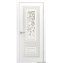 Дверь Фави B0, цвет  Белый+патина Белое золото  ,эмаль 