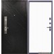 Дверь входная  МХ-26 Гранит оникс,Панель Н1(гладкая) , цвет Софт Белый