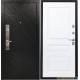 Дверь входная  МХ-26 Гранит оникс, Панель Н10 белый софт 
