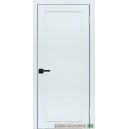 Дверь Д28 ( стекло черное),  цвет  Белый бланко