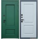 Дверь входная уличная Olimp (Муар зеленый  /Внутри Лайт софт грей о)